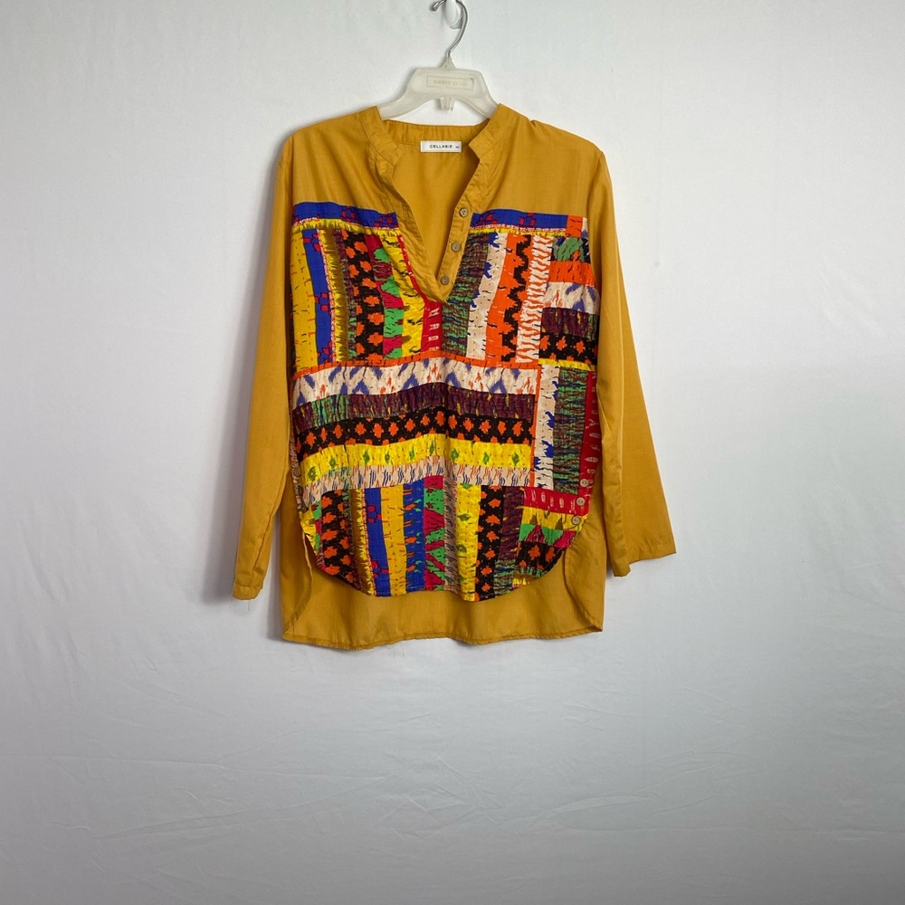 Colorful Patchwork Tunic Top - Picture 2 of 6